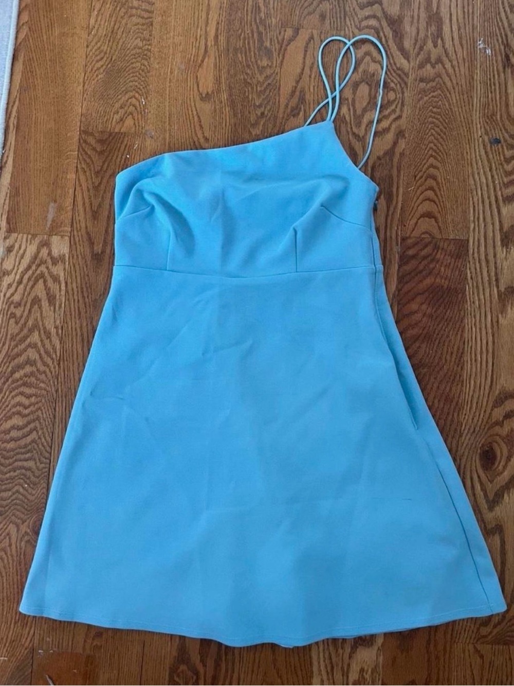 Women’s Light Blue Spaghetti Strap One Should Dress